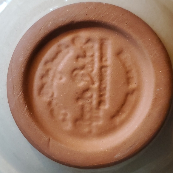 Pair Blue on White Combed Rim Original Apple bakers - Picture 3 of 5